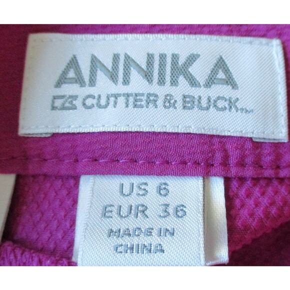 Cutter & Buck Annika Women's Purple Mid Rise Zip Front Golf Shorts Size 6 - Picture 3 of 4